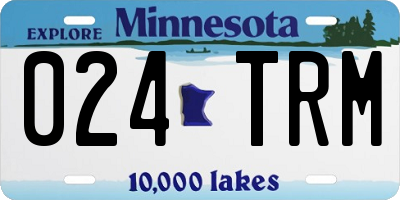 MN license plate 024TRM