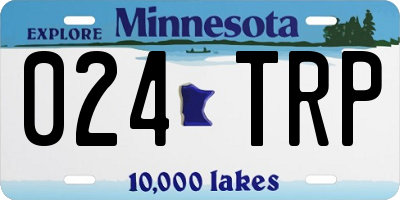 MN license plate 024TRP