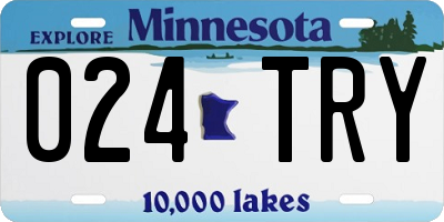 MN license plate 024TRY