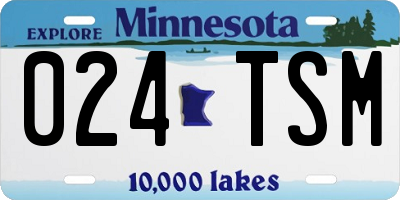 MN license plate 024TSM