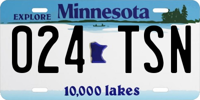 MN license plate 024TSN