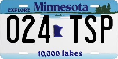 MN license plate 024TSP