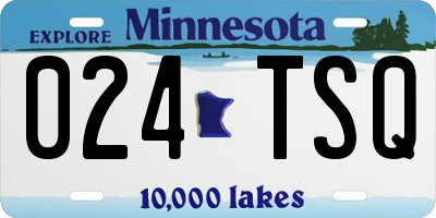 MN license plate 024TSQ