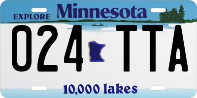 MN license plate 024TTA