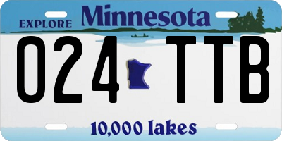 MN license plate 024TTB