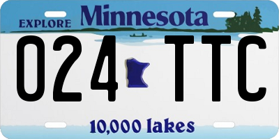 MN license plate 024TTC