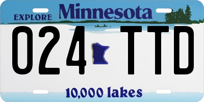 MN license plate 024TTD
