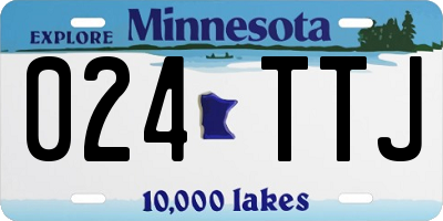 MN license plate 024TTJ