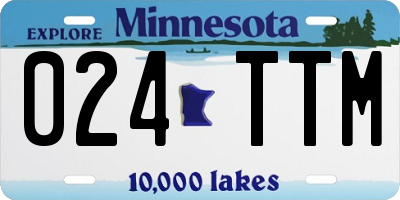 MN license plate 024TTM