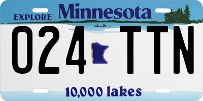 MN license plate 024TTN