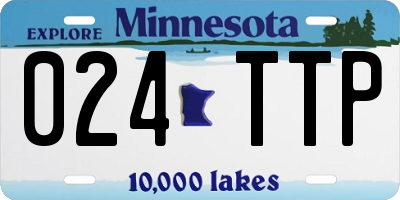 MN license plate 024TTP