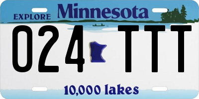 MN license plate 024TTT