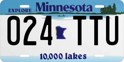 MN license plate 024TTU