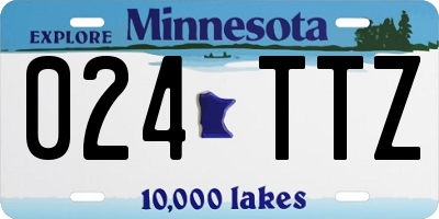MN license plate 024TTZ