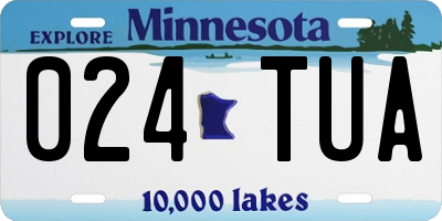 MN license plate 024TUA