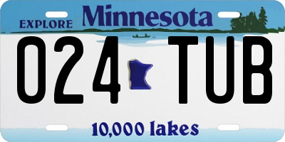 MN license plate 024TUB