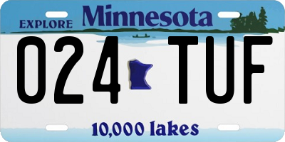 MN license plate 024TUF