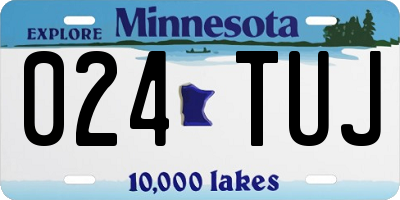 MN license plate 024TUJ