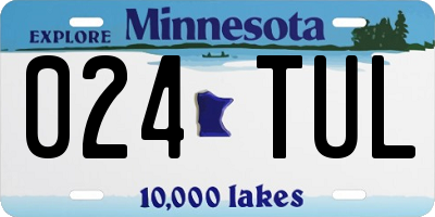 MN license plate 024TUL