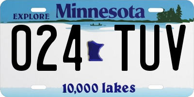 MN license plate 024TUV