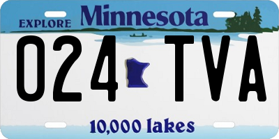 MN license plate 024TVA