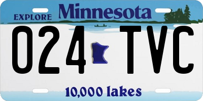 MN license plate 024TVC