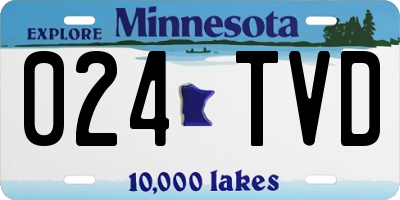 MN license plate 024TVD
