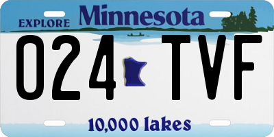 MN license plate 024TVF