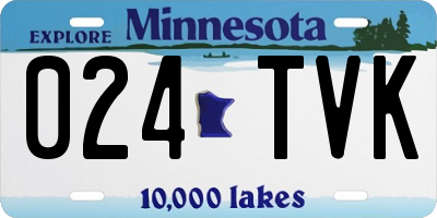 MN license plate 024TVK