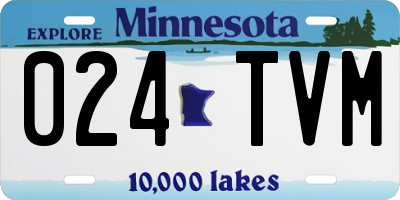 MN license plate 024TVM