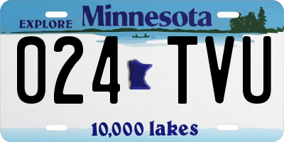 MN license plate 024TVU