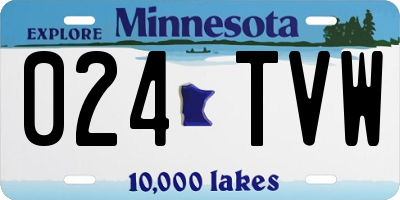 MN license plate 024TVW