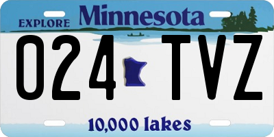 MN license plate 024TVZ