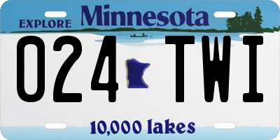 MN license plate 024TWI