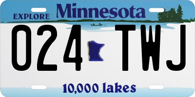 MN license plate 024TWJ
