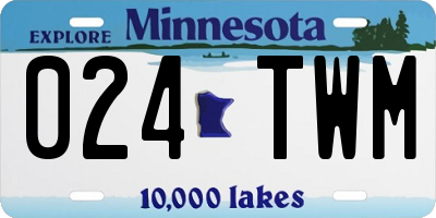 MN license plate 024TWM