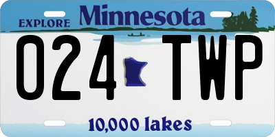 MN license plate 024TWP