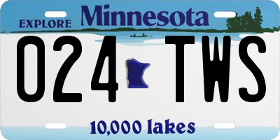 MN license plate 024TWS