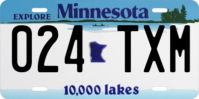 MN license plate 024TXM