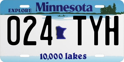 MN license plate 024TYH