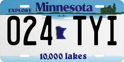 MN license plate 024TYI