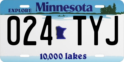 MN license plate 024TYJ