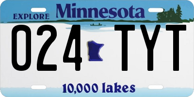 MN license plate 024TYT