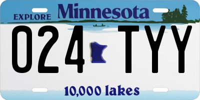 MN license plate 024TYY