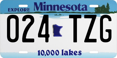 MN license plate 024TZG