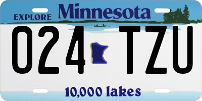 MN license plate 024TZU