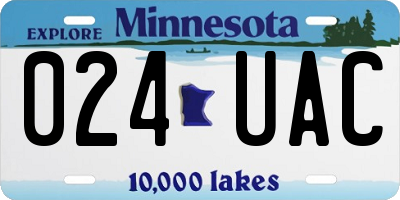 MN license plate 024UAC