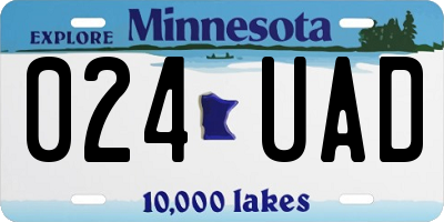 MN license plate 024UAD