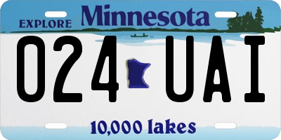 MN license plate 024UAI