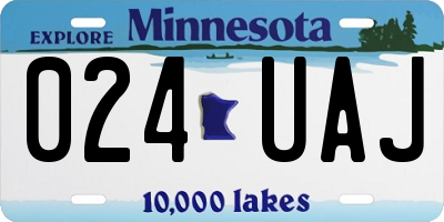 MN license plate 024UAJ